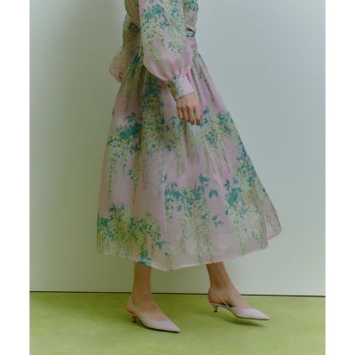 アルアバイル　ルルウィルビー RATTIボタニカルフラワースカート LOULOU WILLOUGHBY】ケミカルフラワーレーススカート|allureville