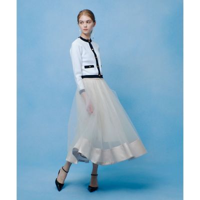 ＜allureville (Women)＞【ＬＯＵＬＯＵ　ＷＩＬＬＯＵＧＨＢＹ】チュールレイヤードスカート