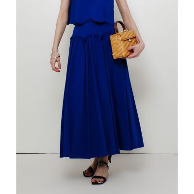 ＜allureville (Women)＞【ＬＯＵＬＯＵ　ＷＩＬＬＯＵＧＨＢＹ】コットンリネンスカラップスカート