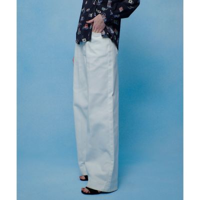 LOULOU WILLOUGHBY】ハイウエストワイドデニムパンツ