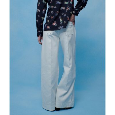 LOULOU WILLOUGHBY】ハイウエストワイドデニムパンツ