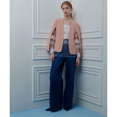 LOULOU WILLOUGHBY】ハイウエストワイドデニムパンツ