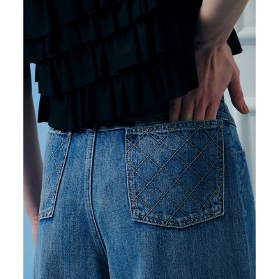 ◇【LOULOU WILLOUGHBY】デニムバギーパンツ