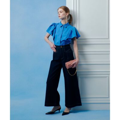 LOULOU WILLOUGHBY デニムバギーパンツ 01(S) インディゴ ◇【LOULOU WILLOUGHBY】デニムバギーパンツ