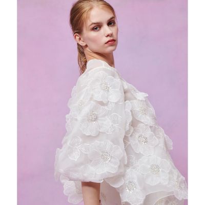 LOULOU WILLOUGHBY】オーガンフラワーブラウス