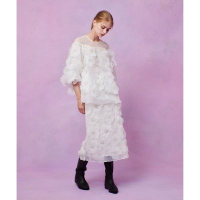 アルアバイル　ルルウィルビー シルクオーガンフラワーブラウス LOULOU WILLOUGHBY】オーガンフラワーブラウス|allureville OFFICIAL