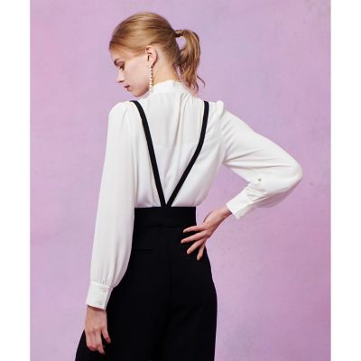 LOULOU WILLOUGHBY】ペタルフリルボウタイブラウス