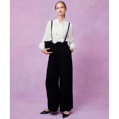 LOULOU WILLOUGHBY】ペタルフリルボウタイブラウス