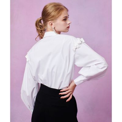 LOULOU WILLOUGHBY】メニーリボンパフスリーブシャツ