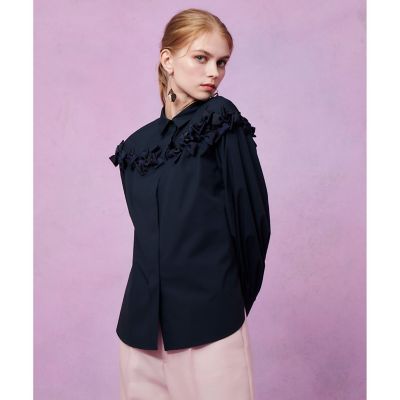 LOULOU WILLOUGHBY】メニーリボンパフスリーブシャツ