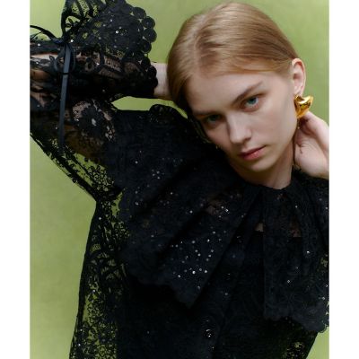 LOULOU WILLOUGHBY】チュール刺繍ブラウス