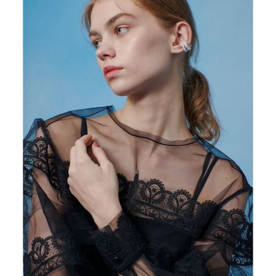 LOULOU WILLOUGHBY】チュールレースブラウス