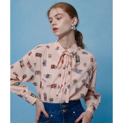 ＜allureville (Women)＞【ＬＯＵＬＯＵ　ＷＩＬＬＯＵＧＨＢＹ】レタープリントシャツブラウス