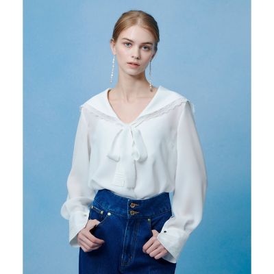 LOULOU WILLOUGHBY】セーラーカラージョーゼット