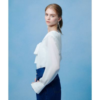 LOULOU WILLOUGHBY】セーラーカラージョーゼット