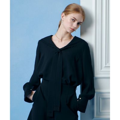 LOULOU WILLOUGHBY】セーラーカラージョーゼット