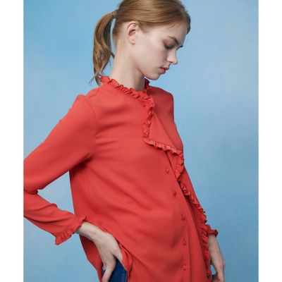 ＜allureville (Women)＞【ＬＯＵＬＯＵ　ＷＩＬＬＯＵＧＨＢＹ】ヘムフリルドレープブラウス