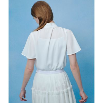 LOULOU WILLOUGHBY ペダルフリルフレアスリーブブラウス LOULOU WILLOUGHBY】ペタルフリルフレアスリーブ