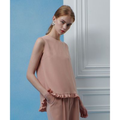 美品　LOULOU WILLOUGHBY パールボタン　フリルブラウス LOULOU WILLOUGHBY（ルルウィルビー） ブラウス シャツ 「LOULOU