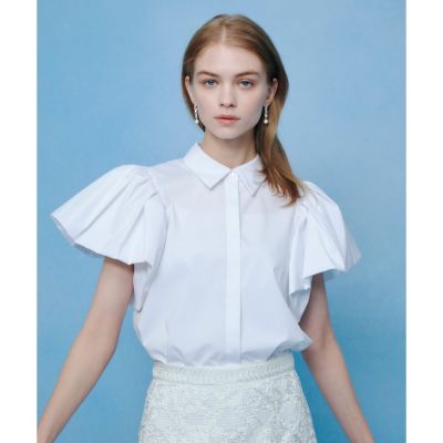 LOULOU WILLOUGHBY】バルーンスリーブシャツブラウス