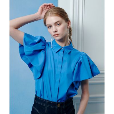 ＜allureville (Women)＞【ＬＯＵＬＯＵ　ＷＩＬＬＯＵＧＨＢＹ】バルーンスリーブシャツブラウス