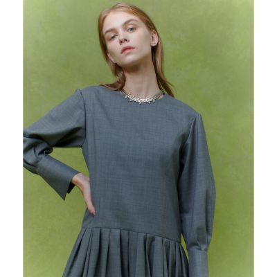 ＜allureville (Women)＞【ＬＯＵＬＯＵ　ＷＩＬＬＯＵＧＨＢＹ】ウールトロローウエストワンピース