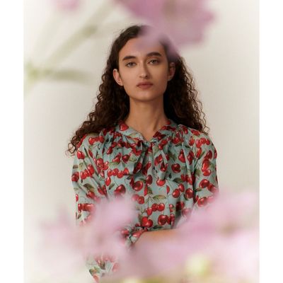 LOULOU WILLOUGHBY】LISAチェリープリント リボン