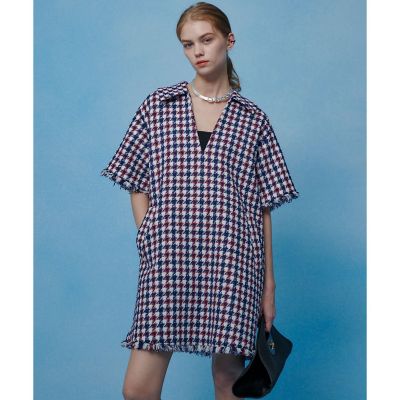 【LOULOU WILLOUGHBY】トリコロールツイードワンピース LOULOU WILLOUGHBY】トリコロールツイードワンピース
