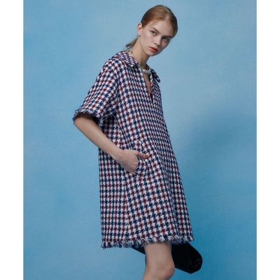 LOULOU WILLOUGHBY】トリコロールツイードワンピース