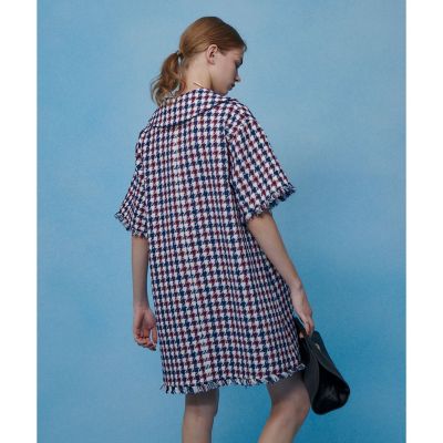 LOULOU WILLOUGHBY】トリコロールツイードワンピース