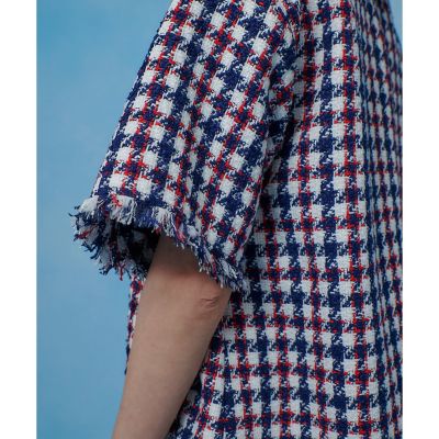 LOULOU WILLOUGHBY】トリコロールツイードワンピース