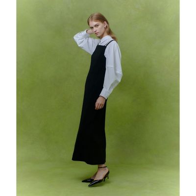 ルルウィルビー　ジャンパースカート　新品未使用 LOULOU WILLOUGHBY】ビジュージャンパースカート