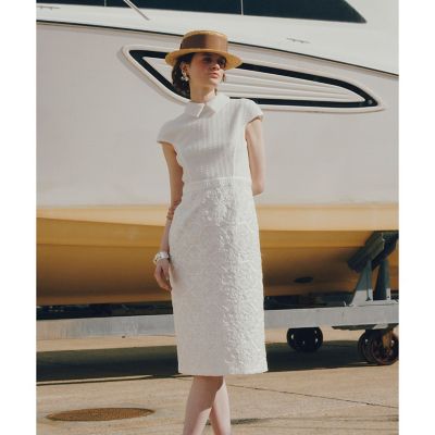美品　LOULOU WILLOUGHBY コードストライプ　ワンピース　 S LOULOU WILLOUGHBY】ストライプリボンワンピース|allureville OFFICIAL