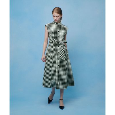 LOULOU WILLOUGHBY】スラブギンガムシャツワンピース