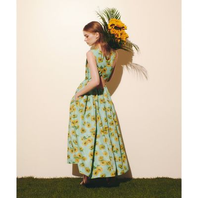 美品【LOULOU WILLOUGHBY】フラワーカシュワンピース　サイズ2 WEB 一部店舗限定【LOULOU WILLOUGHBY】サン