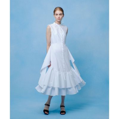 LOULOU WILLOUGHBY】レイヤードレープワンピース
