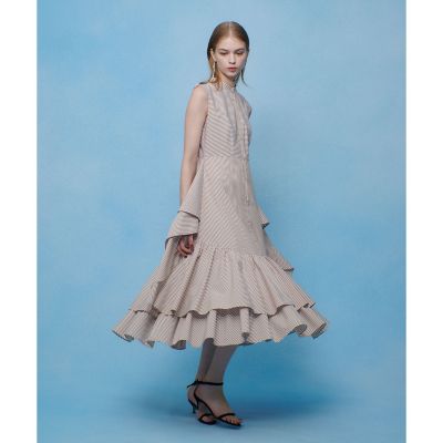LOULOU WILLOUGHBY】レイヤードレープワンピース