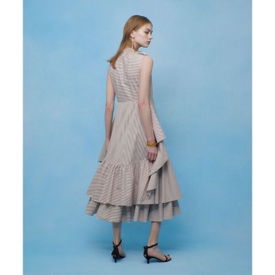 LOULOU WILLOUGHBY】レイヤードレープワンピース