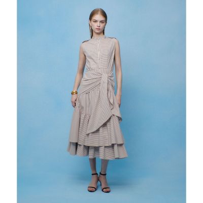LOULOU WILLOUGHBY】レイヤードレープワンピース