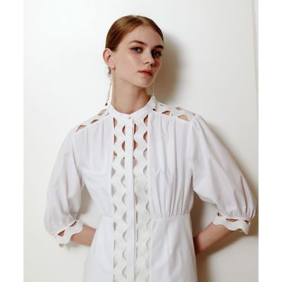 DKNY ホワイト ラップドレス サイズ8 ラップドレス（F2902） | GANNI (Women)/ガニー | 三越伊勢丹
