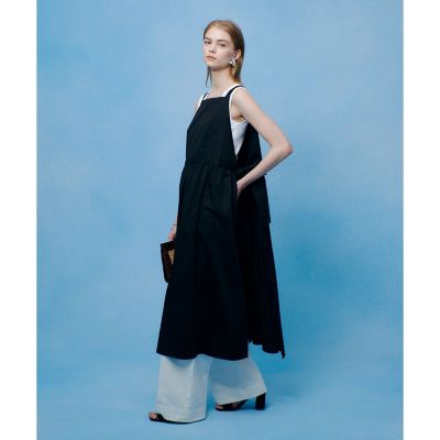 ワンダフルワールドワンピースとエプロンのセット コットンサテンエプロンワンピース | allureville (Women