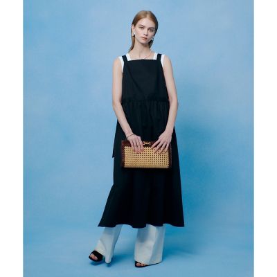コットンサテンエプロンワンピース | allureville (Women