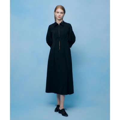LOULOU WILLOUGHBY】タックパフシャツワンピース