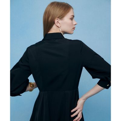 LOULOU WILLOUGHBY】タックパフシャツワンピース