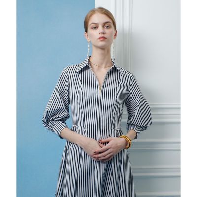 LOULOU WILLOUGHBY】タックパフシャツワンピース