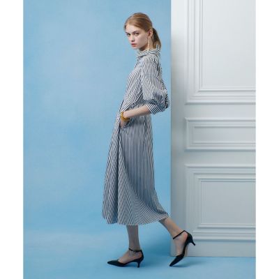 LOULOU WILLOUGHBY】タックパフシャツワンピース