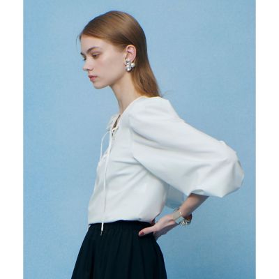 LOULOU WILLOUGHBY】モックロディレースアップマリン