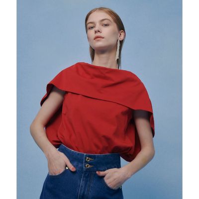 LOULOU WILLOUGHBY】ケープデコルテトップス