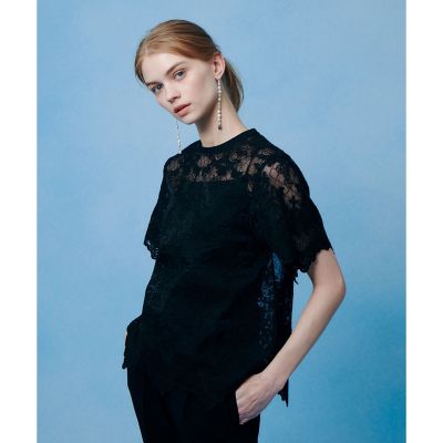 LOULOU WILLOUGHBY】ベロア半袖プルオーバー