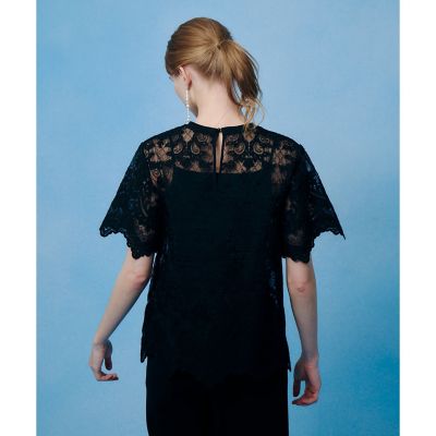 LOULOU WILLOUGHBY】オーガンスカラTシャツ 